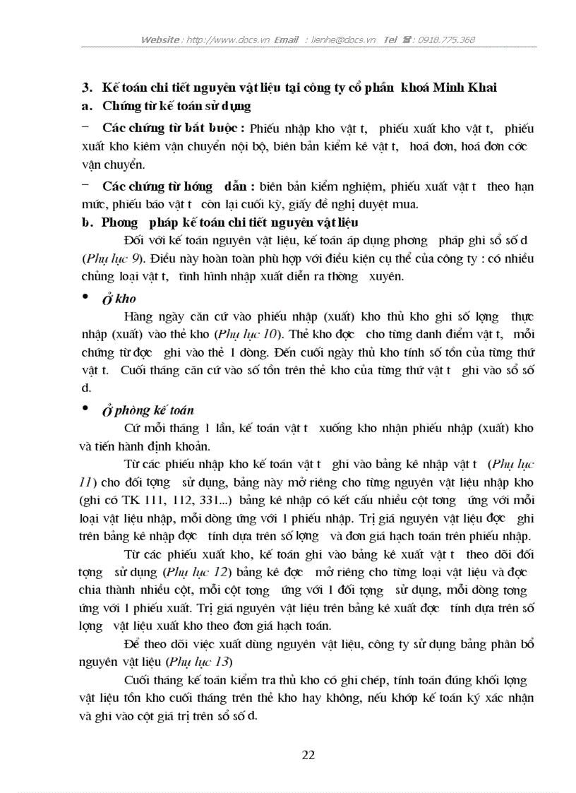 image for page Hoàn thiện công tác kế toán nguyên vật liệu tại công ty cổ phần khoá Minh Khai