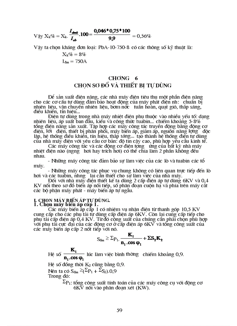 image for page Tính toán phụ tải và cân bằng công suất