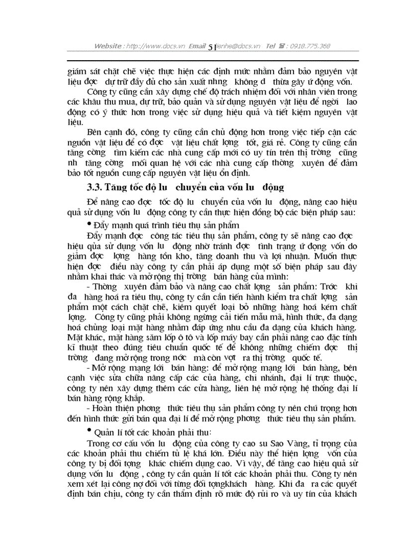 image for page Hạch toán nguyên vật liệu với việc nâng cao hiệu quả sử dụng vốn lưu động tại công ty cao su Sao Vàng