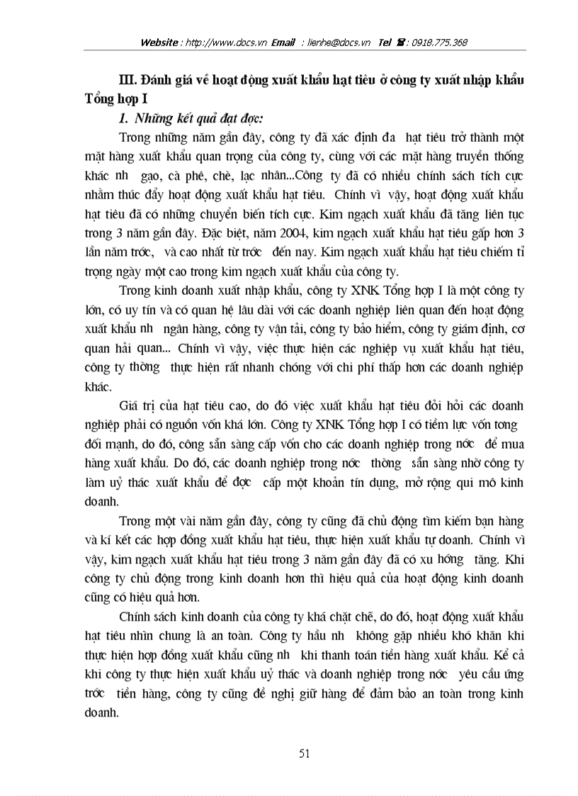 image for page Một số biện pháp thúc đẩy hoạt động xuất khẩu hạt tiêu ở công ty XNK Tổng hợp I