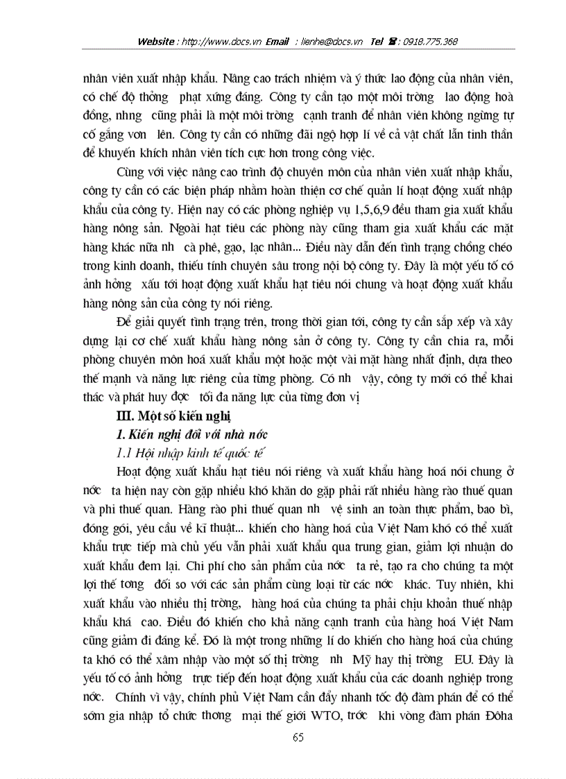 image for page Một số biện pháp thúc đẩy hoạt động xuất khẩu hạt tiêu ở công ty XNK Tổng hợp I