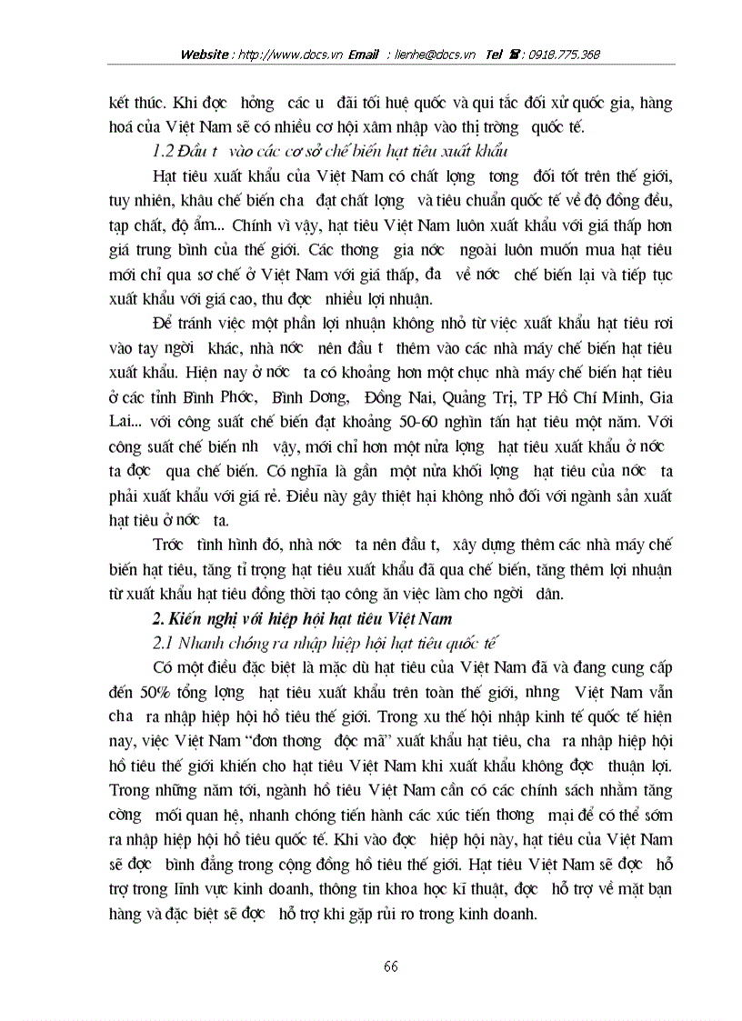 image for page Một số biện pháp thúc đẩy hoạt động xuất khẩu hạt tiêu ở công ty XNK Tổng hợp I