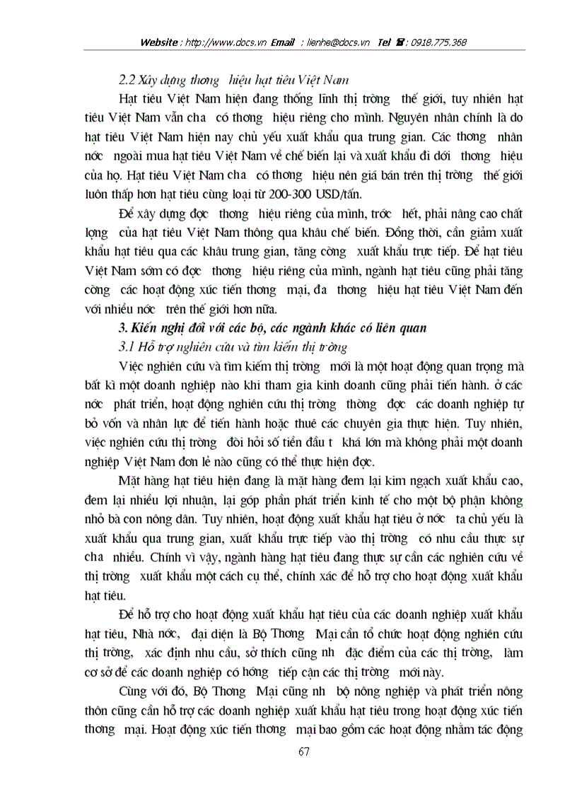 image for page Một số biện pháp thúc đẩy hoạt động xuất khẩu hạt tiêu ở công ty XNK Tổng hợp I