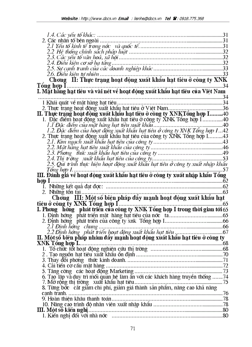 image for page Một số biện pháp thúc đẩy hoạt động xuất khẩu hạt tiêu ở công ty XNK Tổng hợp I