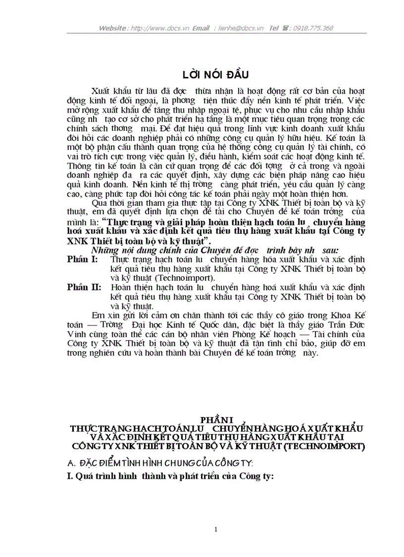 image for page Thực trạng và giải pháp hoàn thiện hạch toán lưu chuyển hàng hoá xuất khẩu và xác định kết quả tiêu thụ hàng xuất khẩu tại Cty XNK Thiết bị toàn bộ