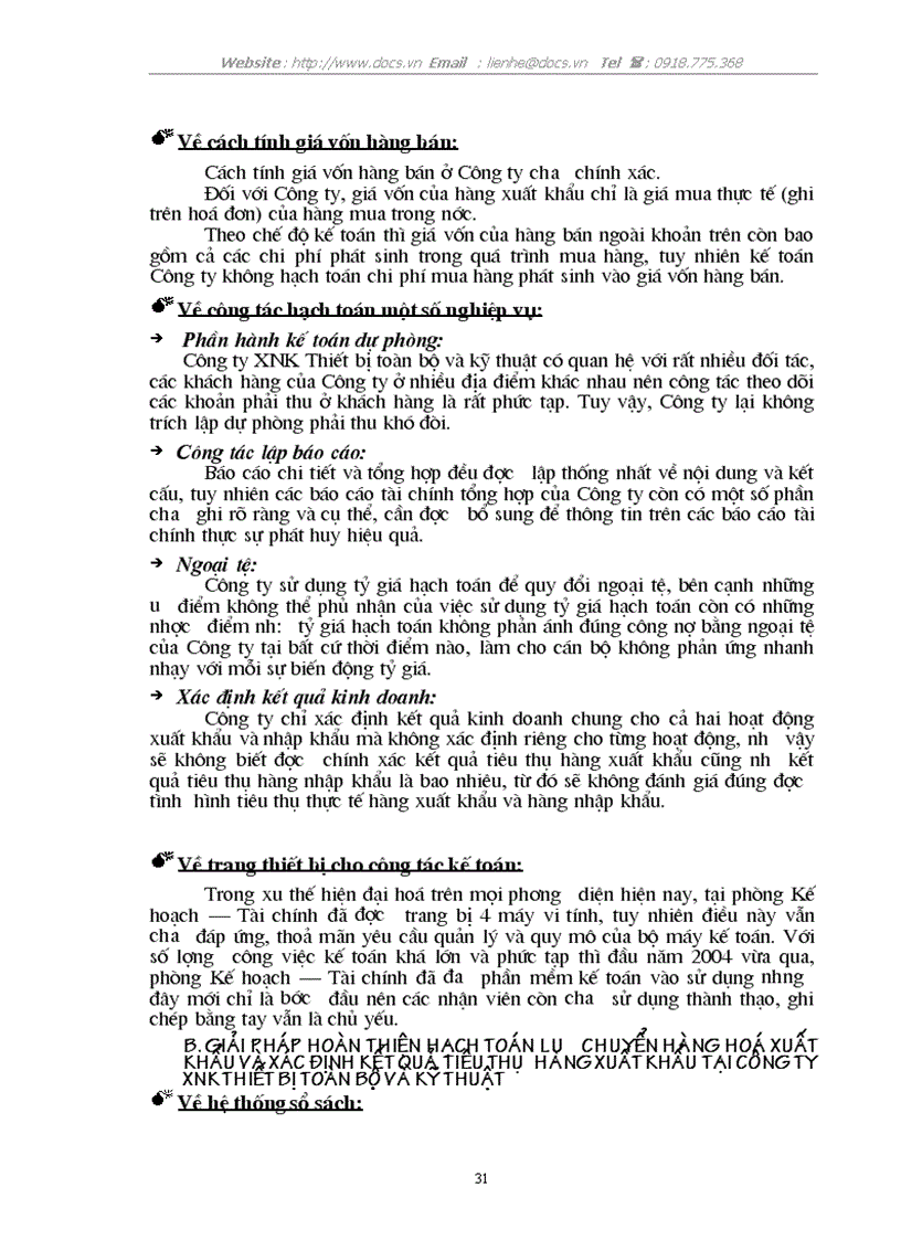 image for page Thực trạng và giải pháp hoàn thiện hạch toán lưu chuyển hàng hoá xuất khẩu và xác định kết quả tiêu thụ hàng xuất khẩu tại Cty XNK Thiết bị toàn bộ