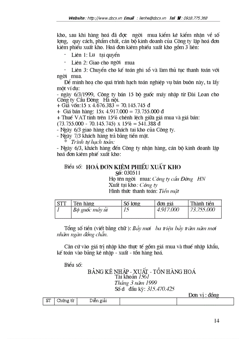 image for page Báo cáo thực tập tổng hợp tại Công ty Xuất nhập khẩu và Đầu tư IMEXIN