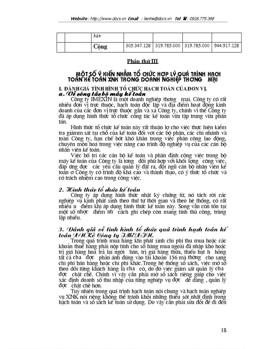 image for page Báo cáo thực tập tổng hợp tại Công ty Xuất nhập khẩu và Đầu tư IMEXIN