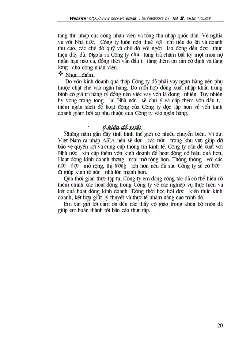 image for page Báo cáo thực tập tổng hợp tại Công ty Xuất nhập khẩu và Đầu tư IMEXIN