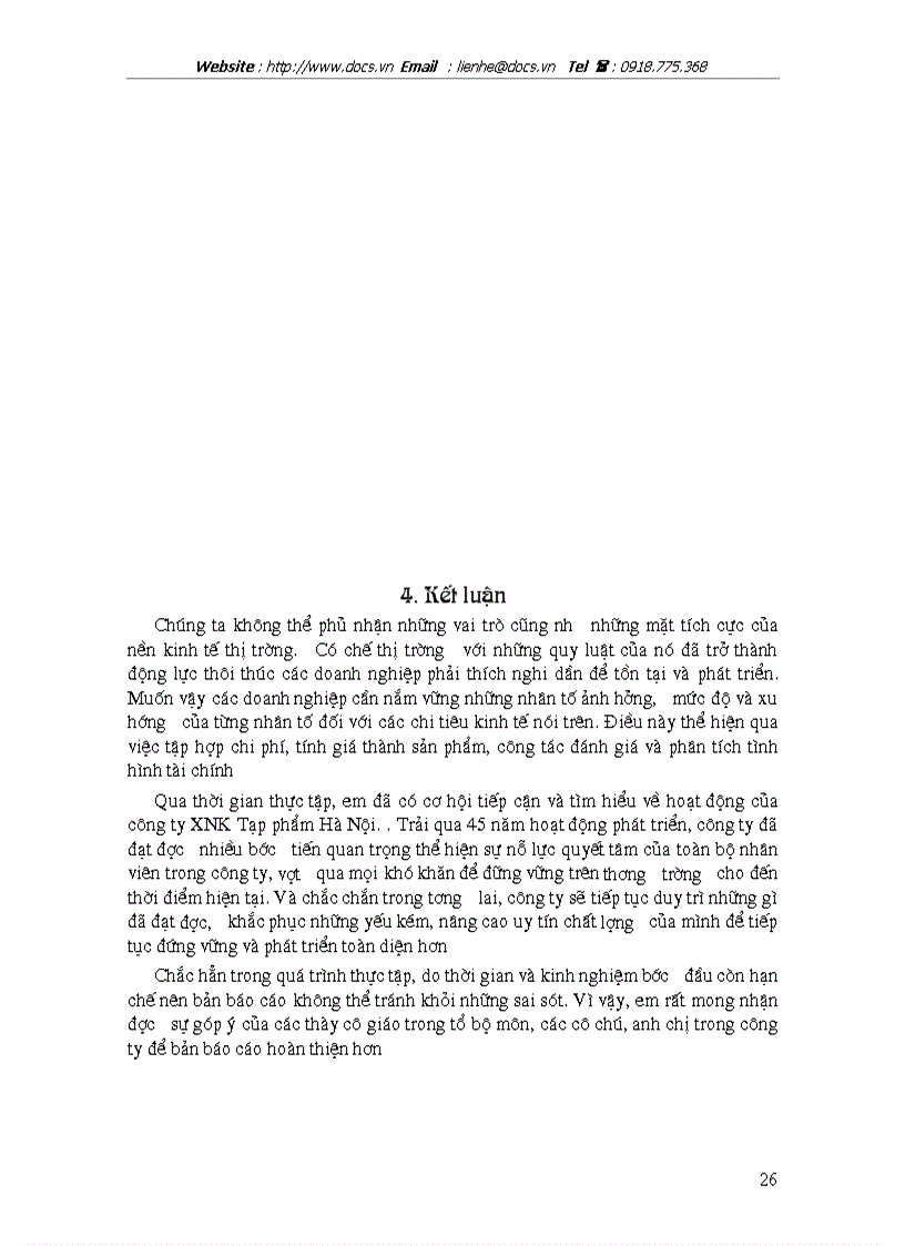 image for page Báo cáo tổng hợp tại công ty xuất nhập khẩu Tạp phẩm Hà Nội TOCONTAP