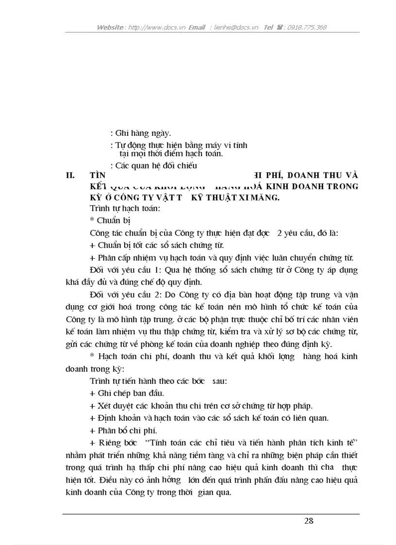 image for page Tổ chức hạch toán chi phí doanh thu và kết quả của khối lượng hàng hoá kinh doanh trong kỳ nhằm nâng cao hiệu quả kinh doanh ở Công ty Vật tư Kỹ thuậ