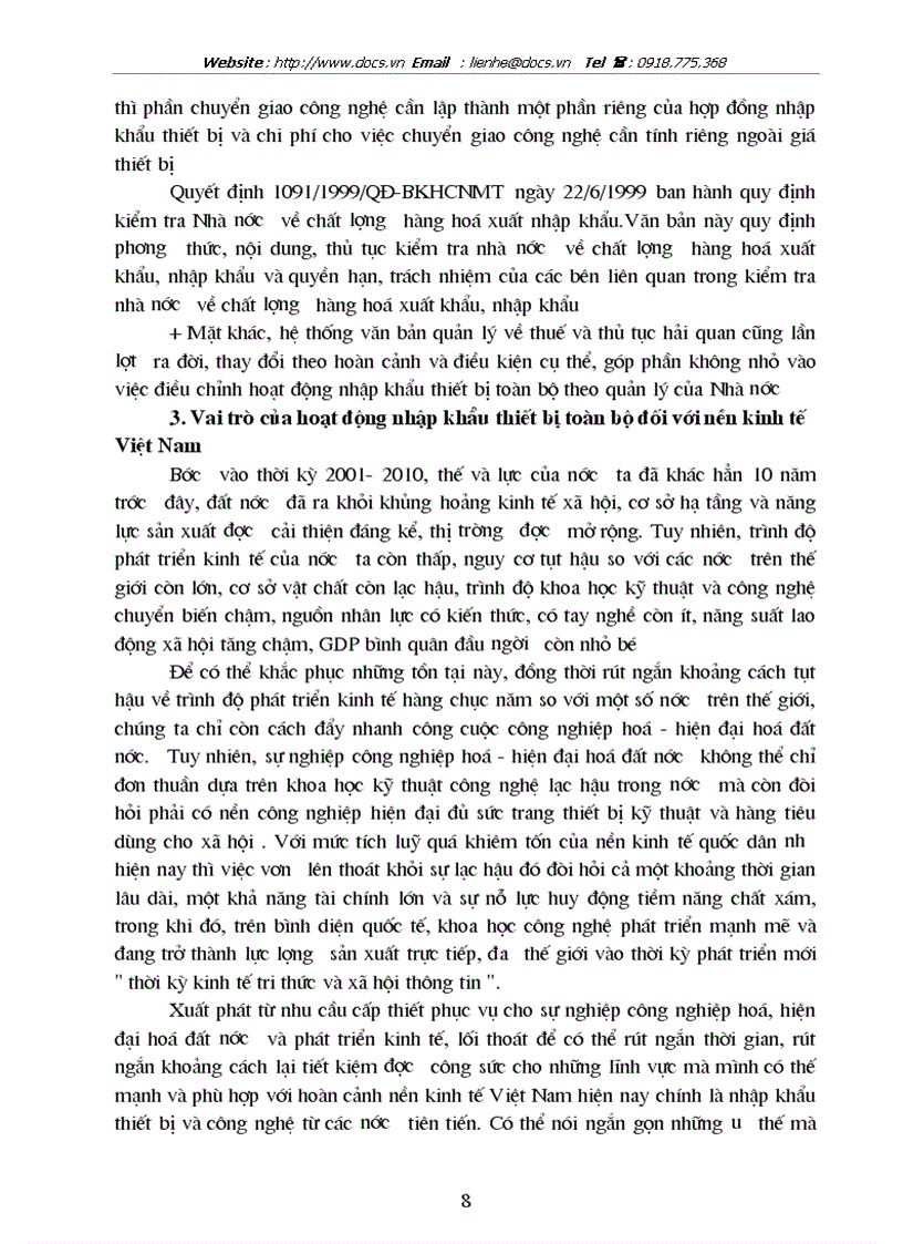 image for page Một số giải pháp nhằm hoàn thiện quy trình nhập khẩu thiết bị toàn bộ tại công ty xuất nhập khẩu thiết bị toàn bộ và kỹ thuật