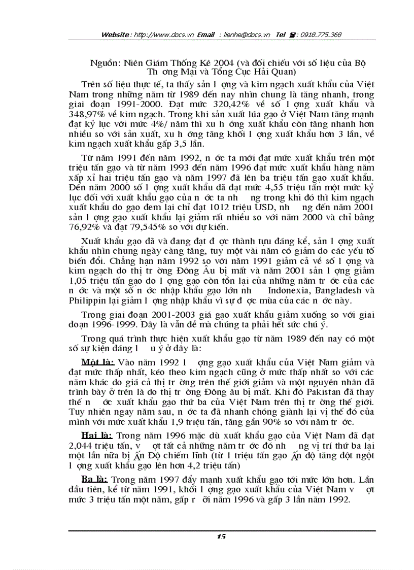 image for page Đánh giá về tình hình xuất khẩu gạo ở việt nam trong giai đoạn 1989 2003