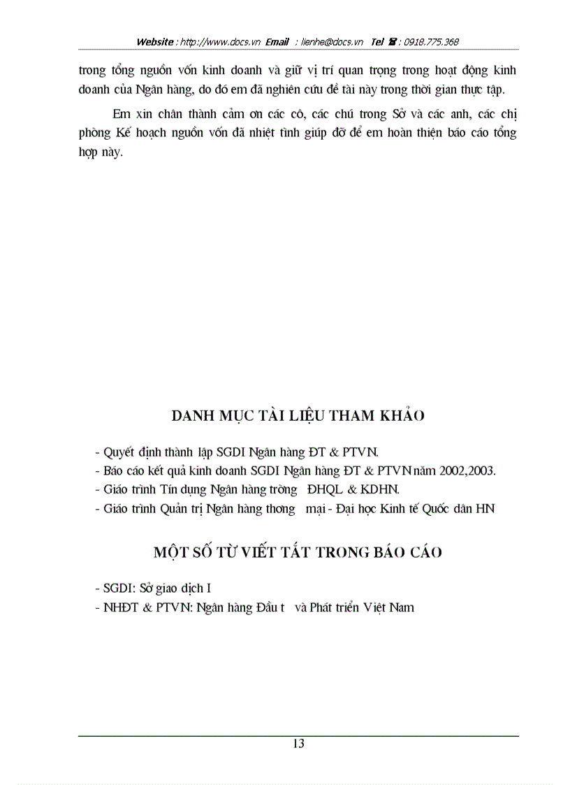 image for page Báo cáo tổng hợp Sở GDI Ngân hàng ĐT PTVN