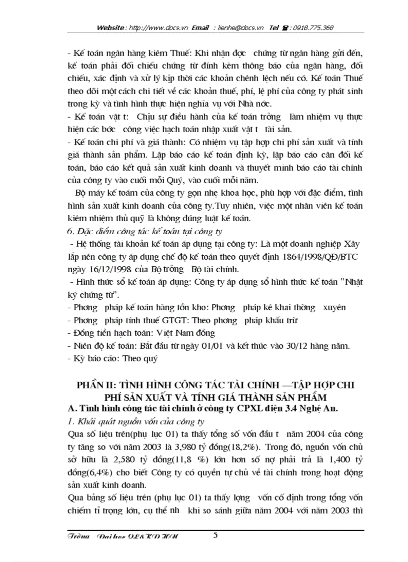 image for page Báo cáo tổng hợp tại Công ty cổ phần xây lắp điện 3 4 Nghệ An