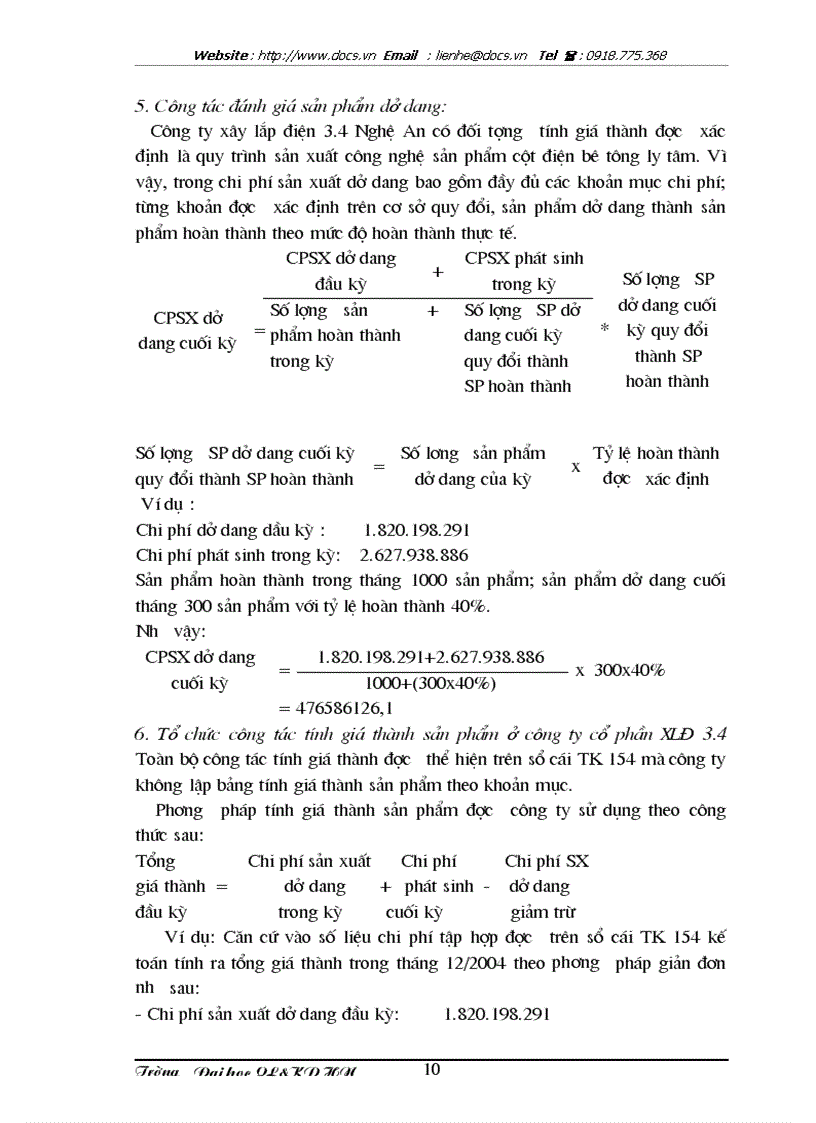 image for page Báo cáo tổng hợp tại Công ty cổ phần xây lắp điện 3 4 Nghệ An