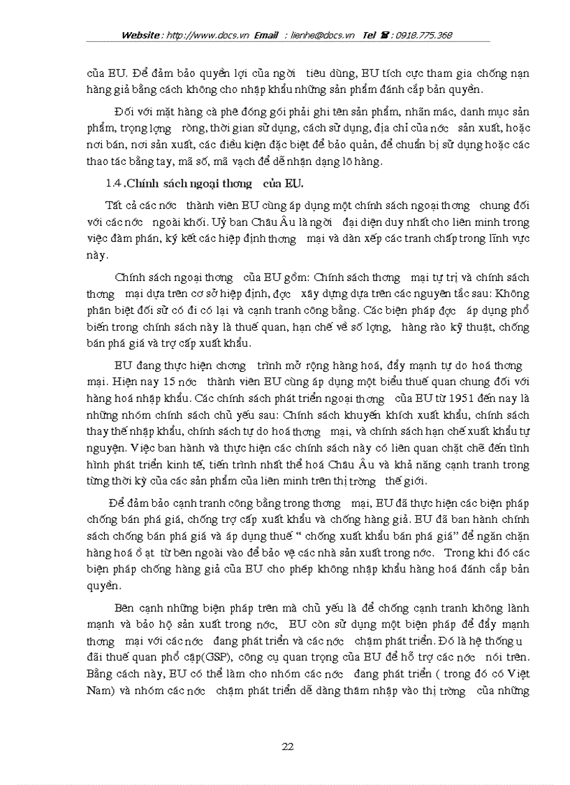 image for page Hoạt động xuất khẩu cà phê sang thị trường EU của công ty xuất khẩu INTIMEX