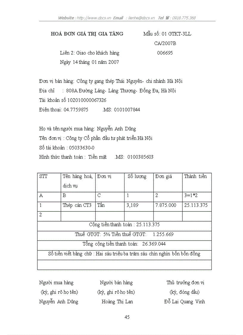 image for page Tổ chức kế toán của C ty CP phát triển đầu tư Hà Nội lt kiến tập gt