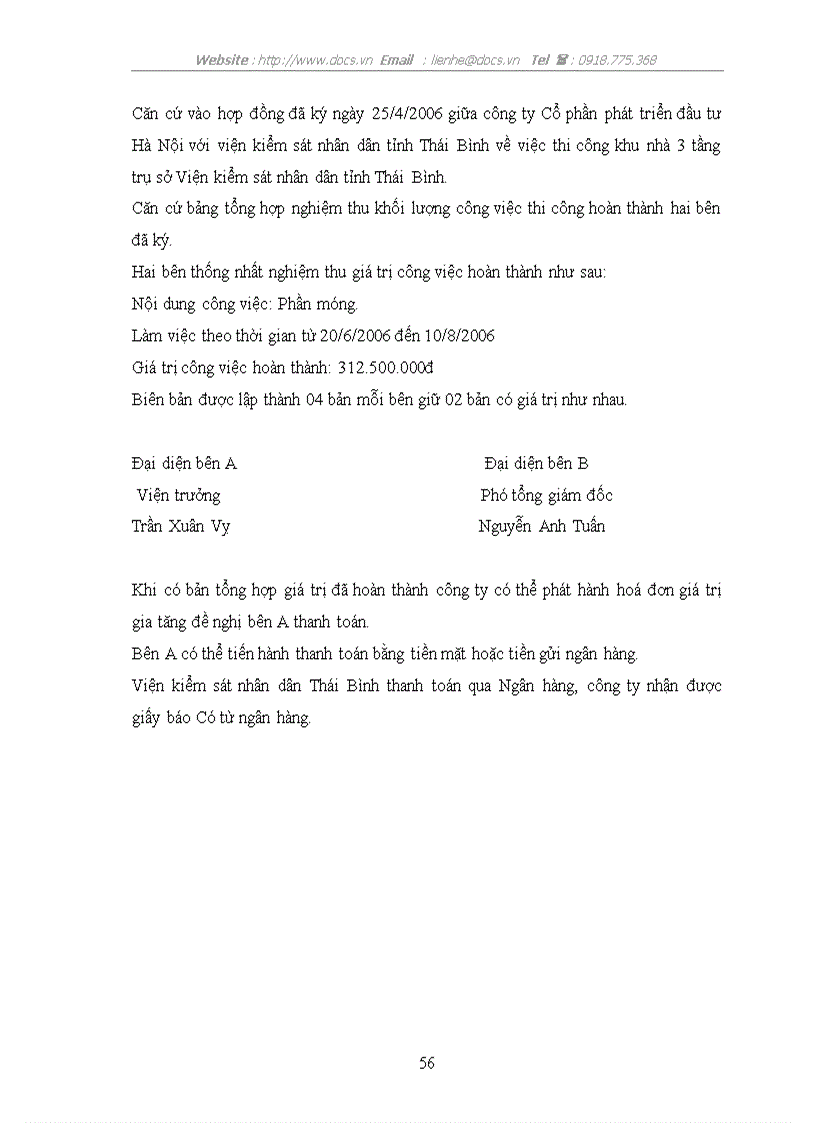 image for page Tổ chức kế toán của C ty CP phát triển đầu tư Hà Nội lt kiến tập gt