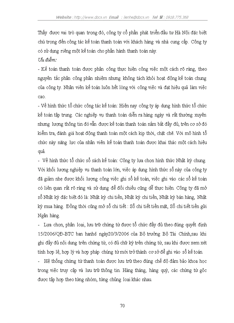 image for page Tổ chức kế toán của C ty CP phát triển đầu tư Hà Nội lt kiến tập gt