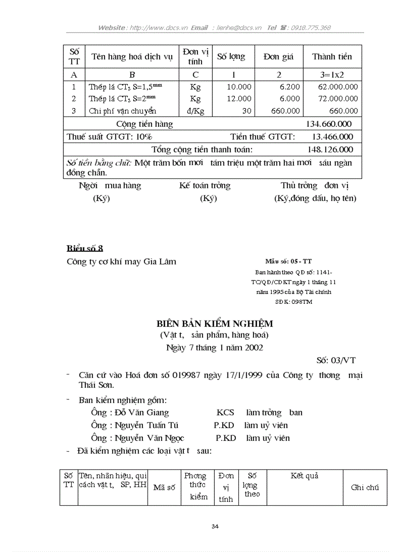 image for page Hoàn thiện tổ chức kế toán vật liệu tại công ty cơ khí may Gia Lâm