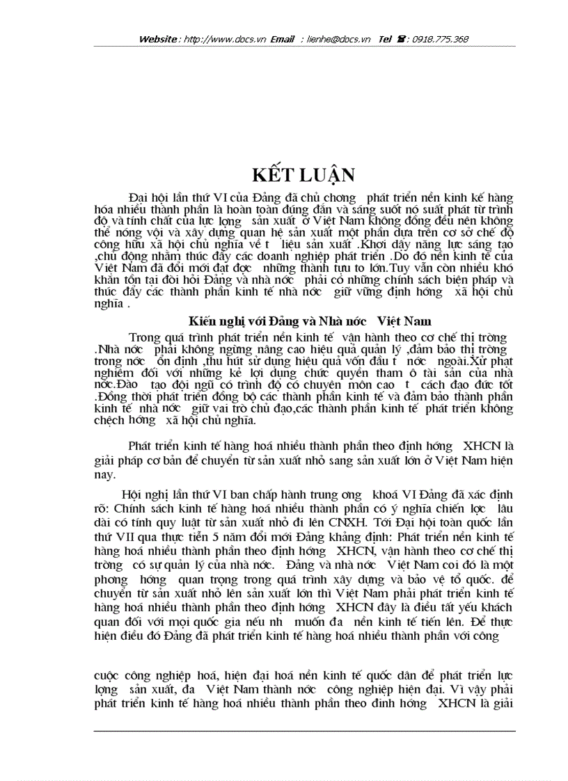 image for page Vấn đề phát triển nền kinh tế hàng hoá nhiều thành phần theo định hướng XHCN