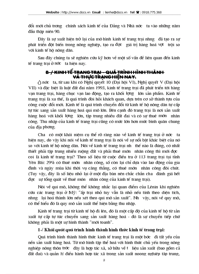 image for page Nghiên cứu một số vấn đề liên quan đến kinh tế trang trại ở nước ta hiện nay