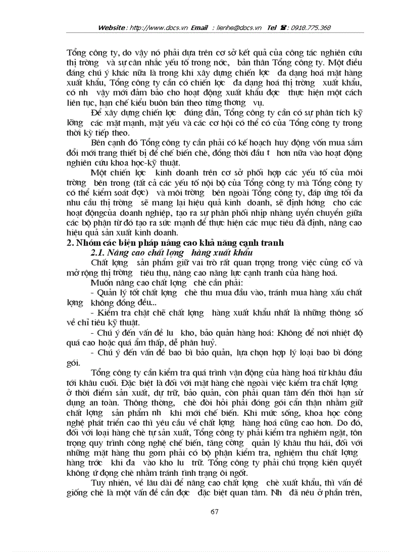 image for page Phương hướng và giải pháp nhằm đẩy mạnh hoạt động xuất khẩu chè tại Tổng Công Ty chè Việt Nam