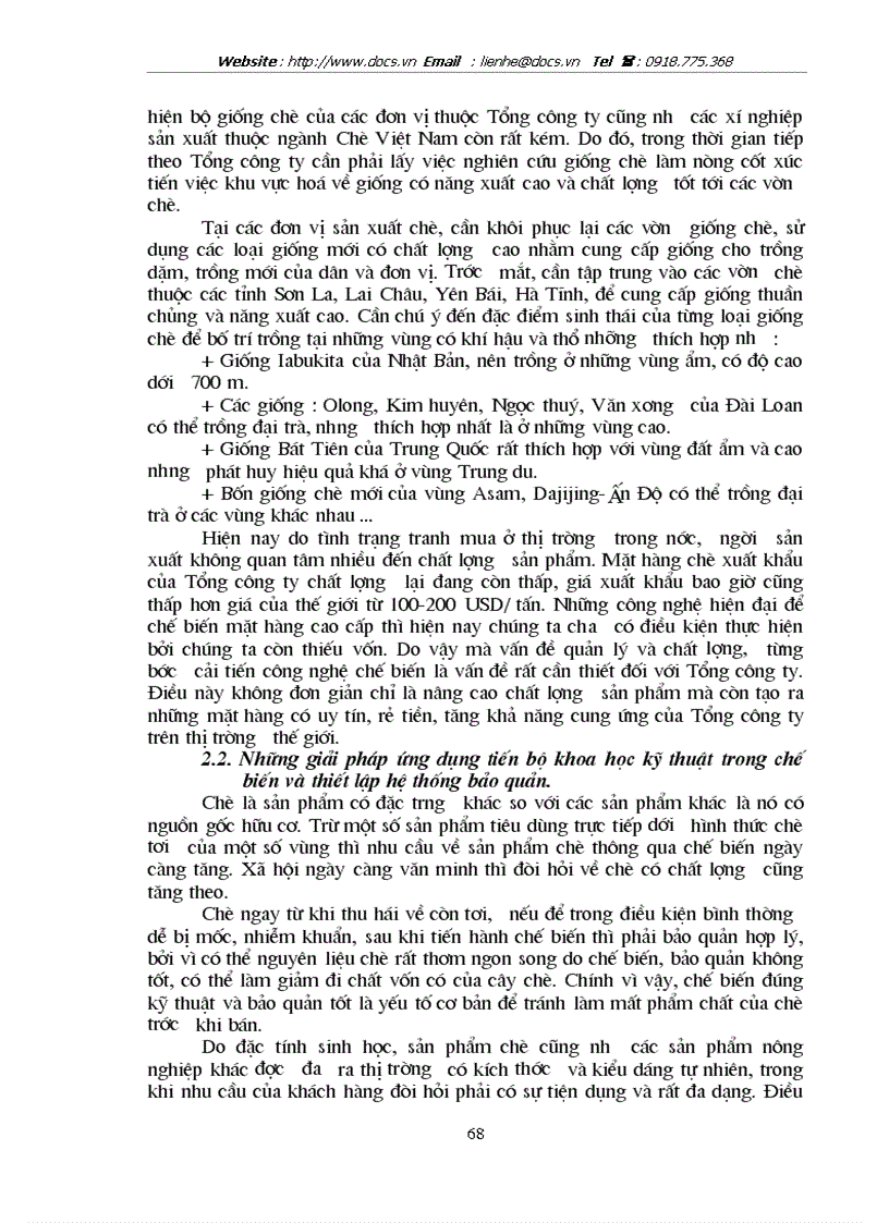 image for page Phương hướng và giải pháp nhằm đẩy mạnh hoạt động xuất khẩu chè tại Tổng Công Ty chè Việt Nam