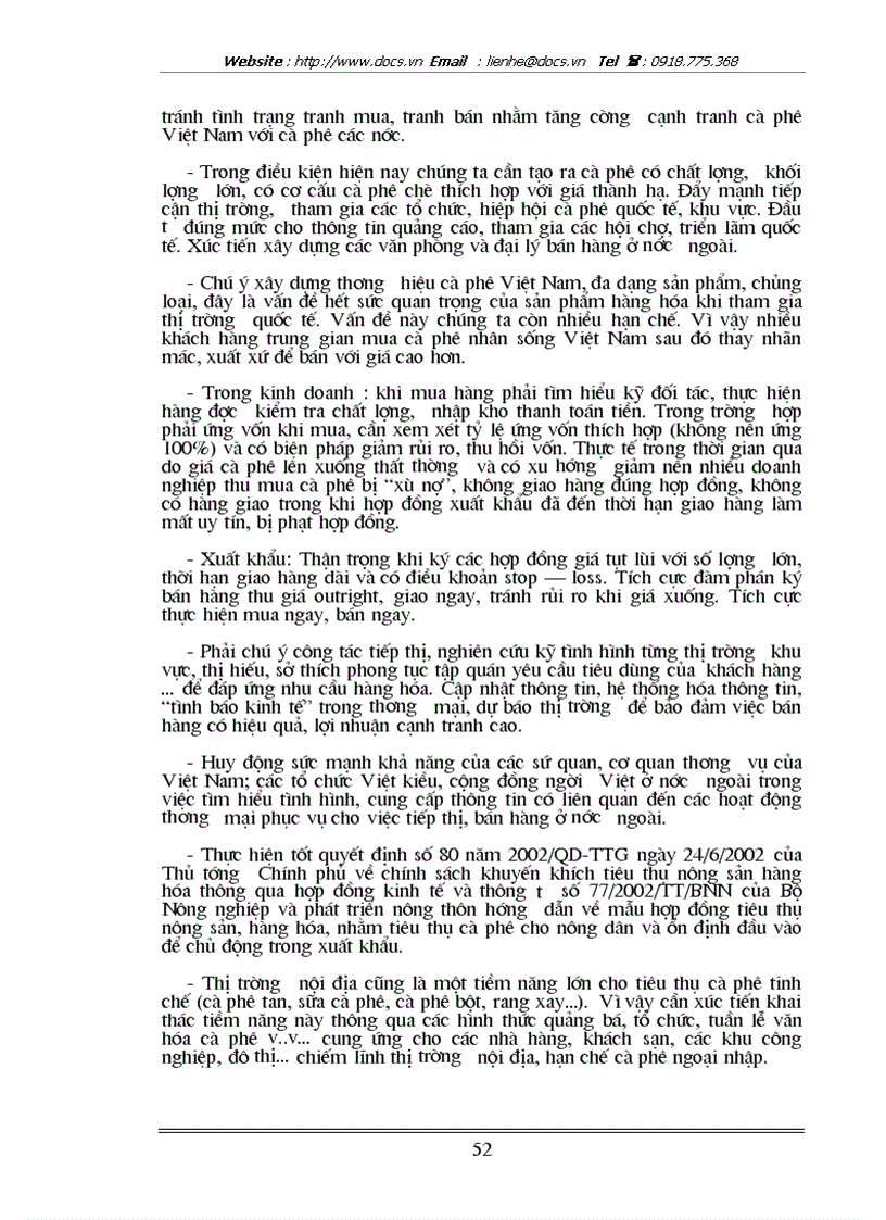 image for page Phát triển xuất khẩu nhập khẩu sản xuất cà phê của công ty cà phê Việt Nam