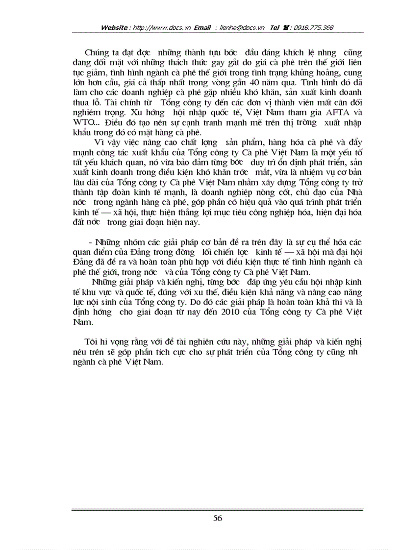 image for page Phát triển xuất khẩu nhập khẩu sản xuất cà phê của công ty cà phê Việt Nam