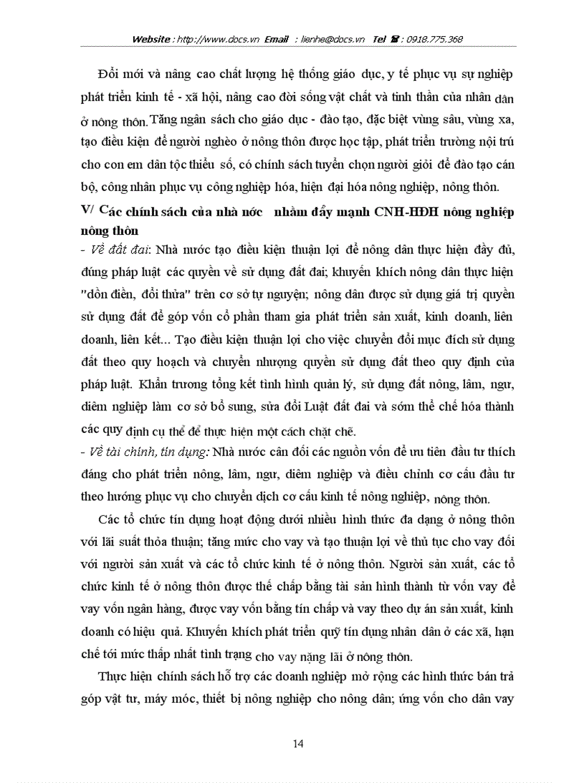 image for page Thực trạng của công nghiệp hoá hiện đại hoá nông nghiệp nông thôn của nước ta hiện nay và giải pháp để thực hiện CNH HĐH nông nghiệp nông thôn ở nướ