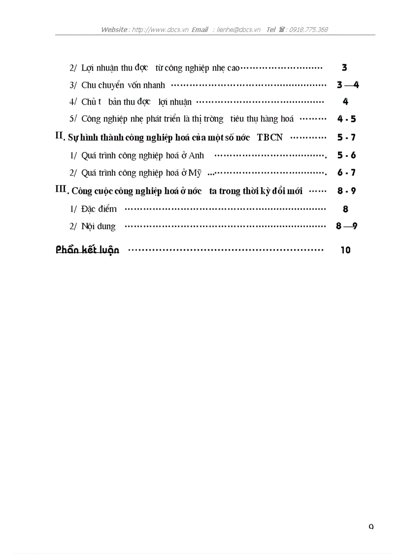 image for page Vì sao CNH TBCN bắt đầu từ công nghiệp nhẹ