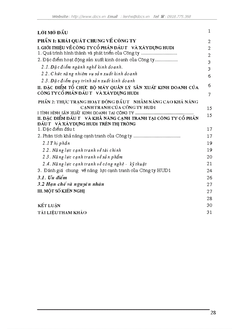 image for page Một số hoạt động đầu tư nhằm nâng cao khả năng cạnh tranh tại Công ty Cổ phần đầu tư và xây dựng HUD1 trong giai đoạn hiện nay
