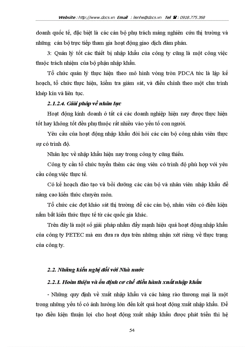 image for page Giải pháp đẩy mạnh hoạt động xuất nhập khẩu của Công ty Thương mại Kỹ thuật và Đầu tư PETEC