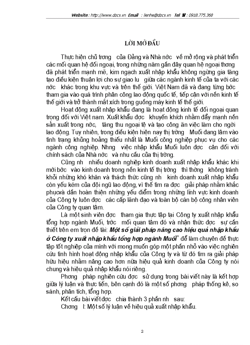 image for page Một số giải pháp nâng cao hiệu quả nhập khẩu ở Công ty xuất nhập khẩu tổng hợp ngành Muối
