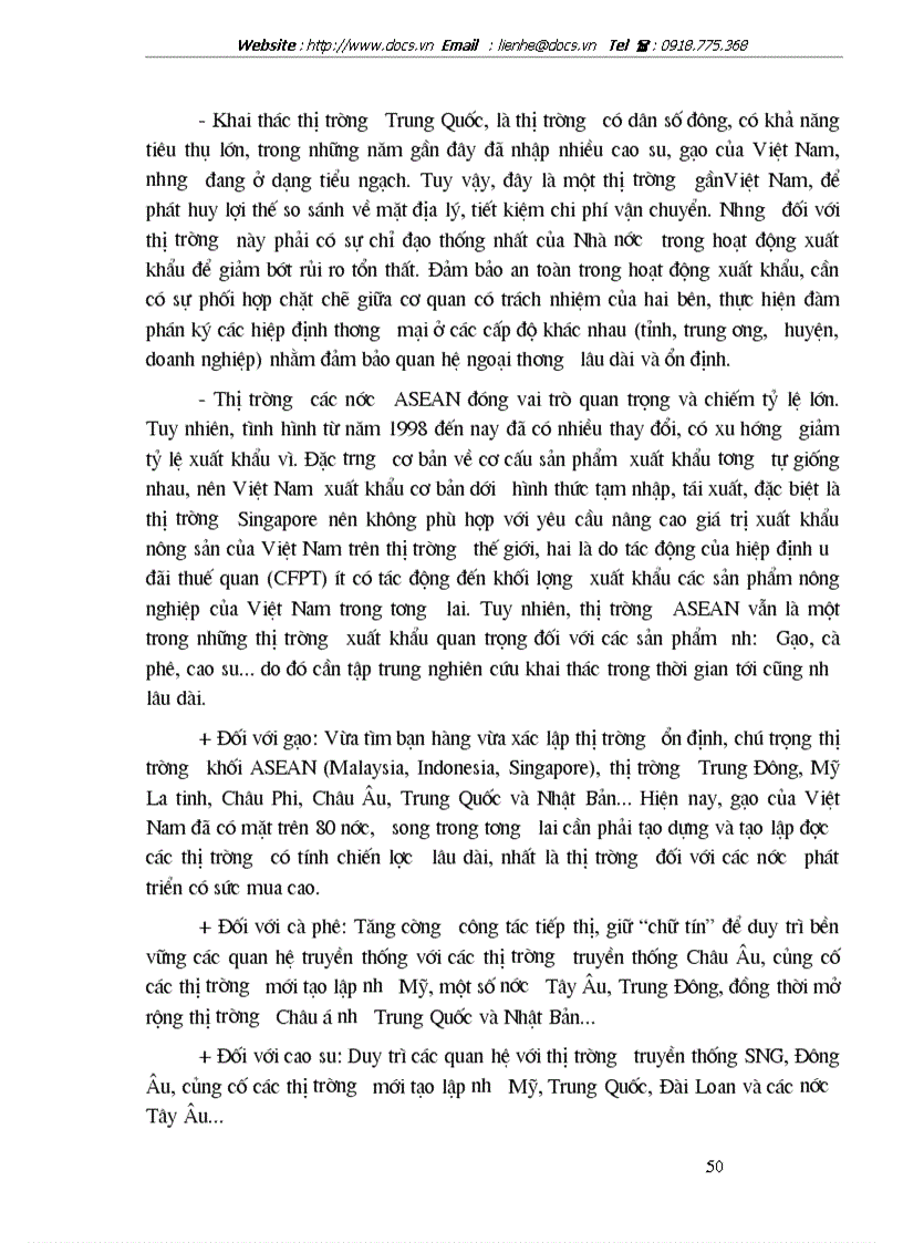 image for page Phân tích hoạt động xuất khẩu một số mặt hàng nông sản chủ yếu ở Việt Nam