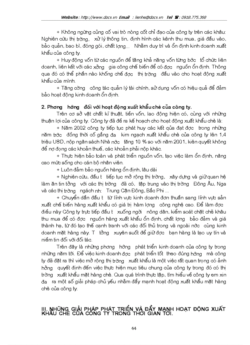image for page Các giải pháp nhằm đẩy mạnh hoạt động xuất khẩu mặt hàng chè của Công ty Xuất nhập khẩu Nông sản và Thực phẩm chế biến Đà Nẵng