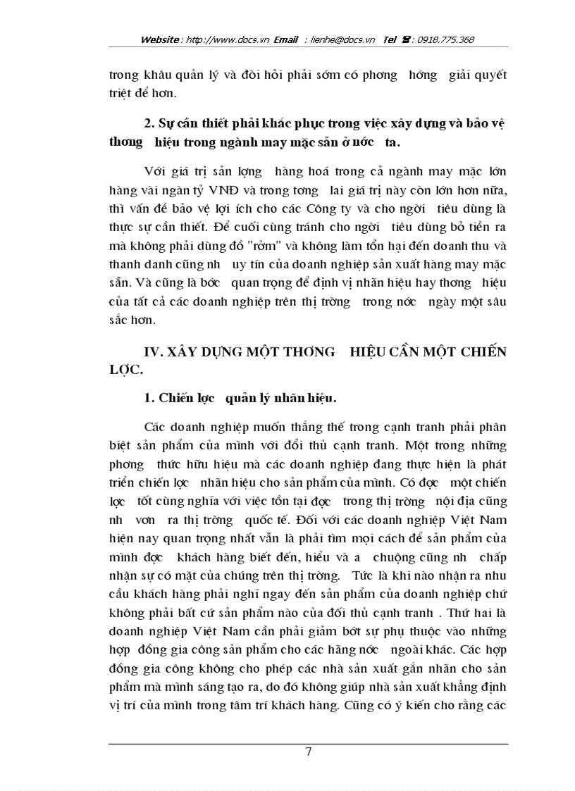 image for page Thương hiệu cho sản phẩm áo sơ mi may sẵn của Công ty May 10 xuất khẩu sang thị trường Mỹ