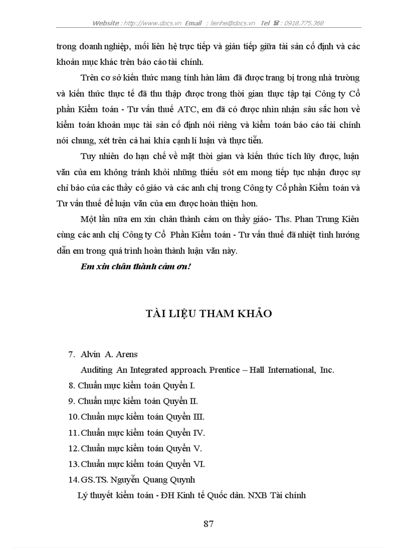 image for page Hoàn thiện quy trình kiểm toán khoản mục tài sản cố định trong kiểm toán Báo cáo tài chính do Công ty Cổ phần Kiểm toán Tư vấn thuế ATC thực hiện