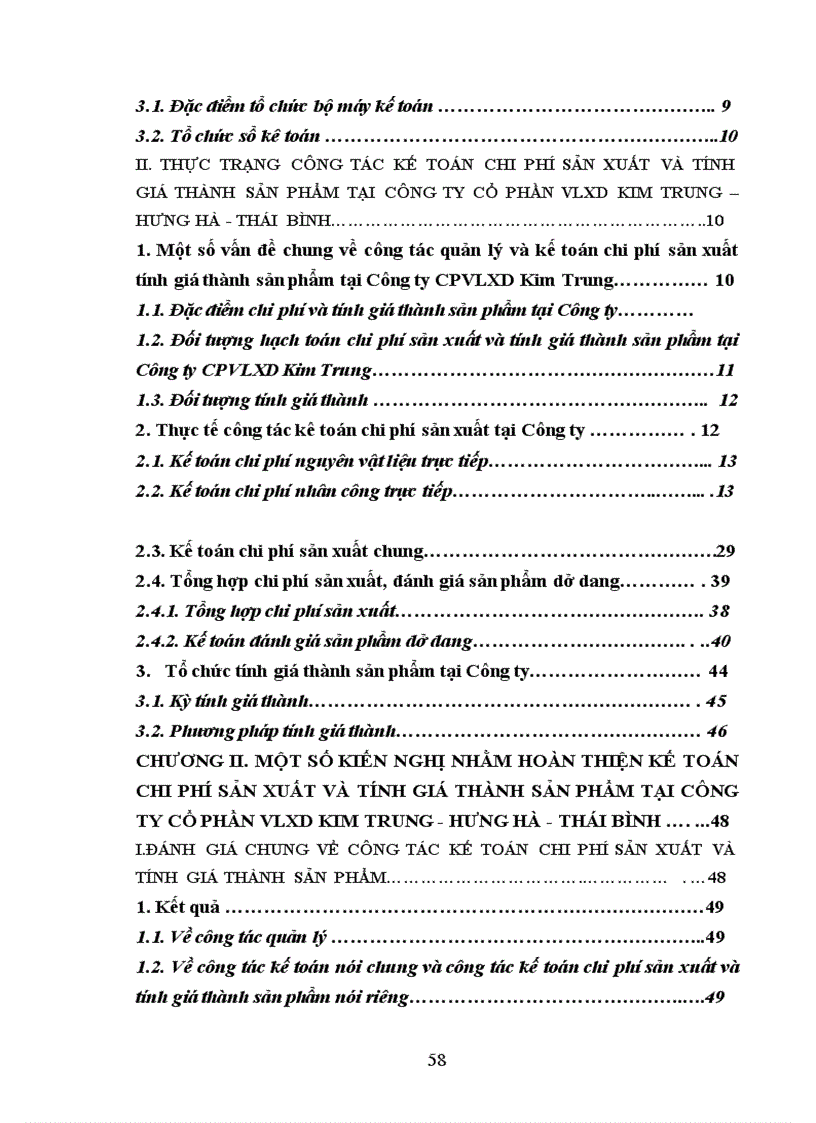 image for page Hoàn thiện tổ chức kế toán chi phí sản xuất và tính giá thành tại công ty cổ phần vlxd kim trung hưng hà thái bình