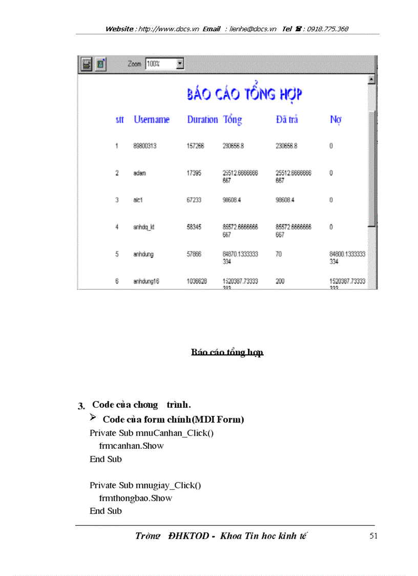 image for page Bổ sung thêm một modul vào hệ thống để tính phần dư nợ của các khách hàng khi họ chưa nộp đủ cước phí mà họ đã sử dụng