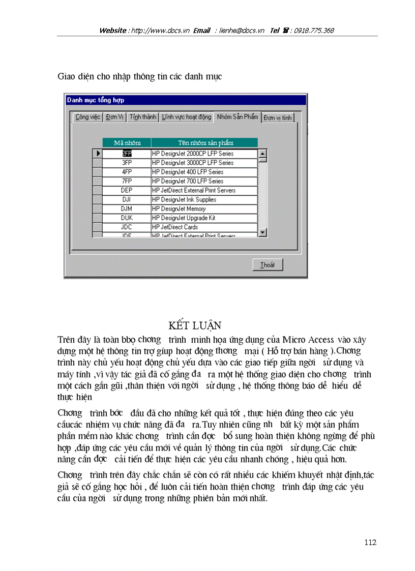 image for page Sử dụng cơ sở dữ liệu Access