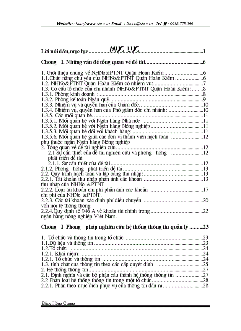 image for page Ứng dụng tin học trong việc tính toán quỹ thu nhập của NHNO và phát triển Nông thôn Quận Hoàn Kiếm Hà Nội
