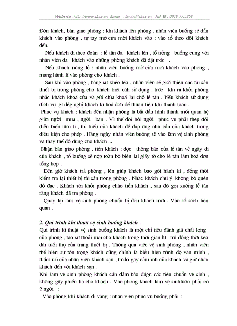 image for page Nghiệp vụ phục vụ buồng trong khách sạn