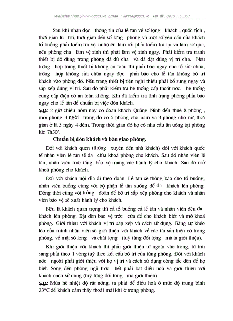 image for page Nghiệp vụ phục vụ buồng trong khách sạn