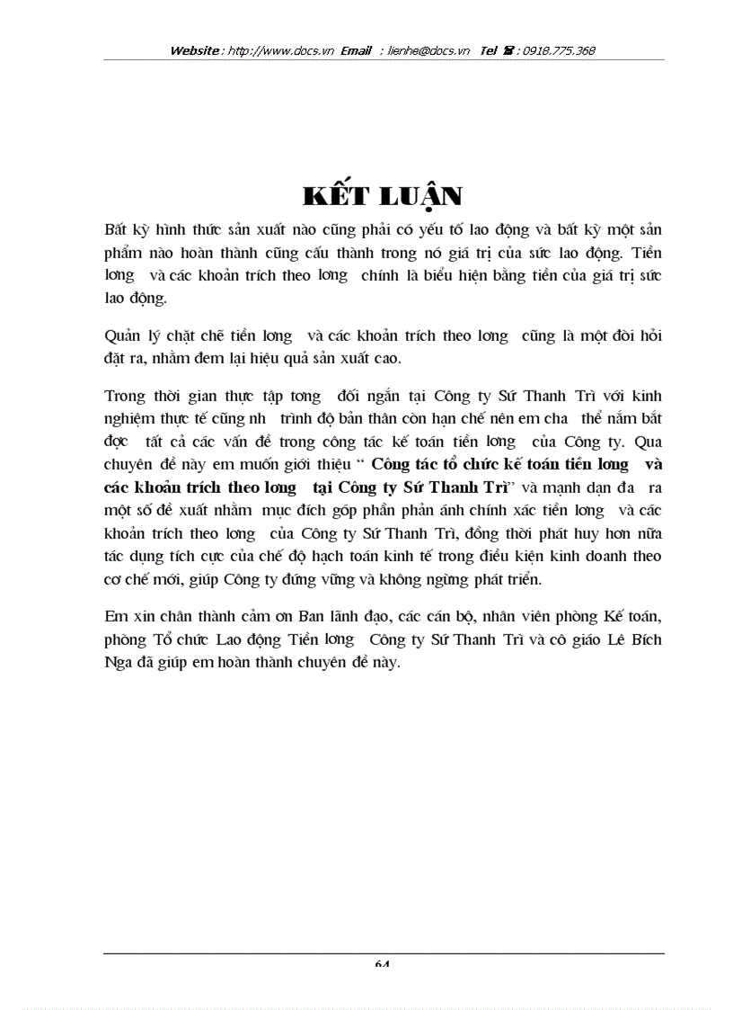 image for page Kế toán tiền lương và các khoản trích theo lương tại Công ty Sứ Thanh Trì thuộc Tổng Công ty Thuỷ tinh và Gốm xây dựng