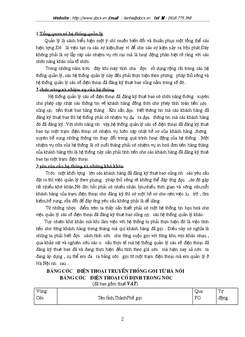 image for page Xây dựng chương trình Quản Lý Số Điện Thoại Đã Thuê Bao Tại Một Trạm Bưu cục