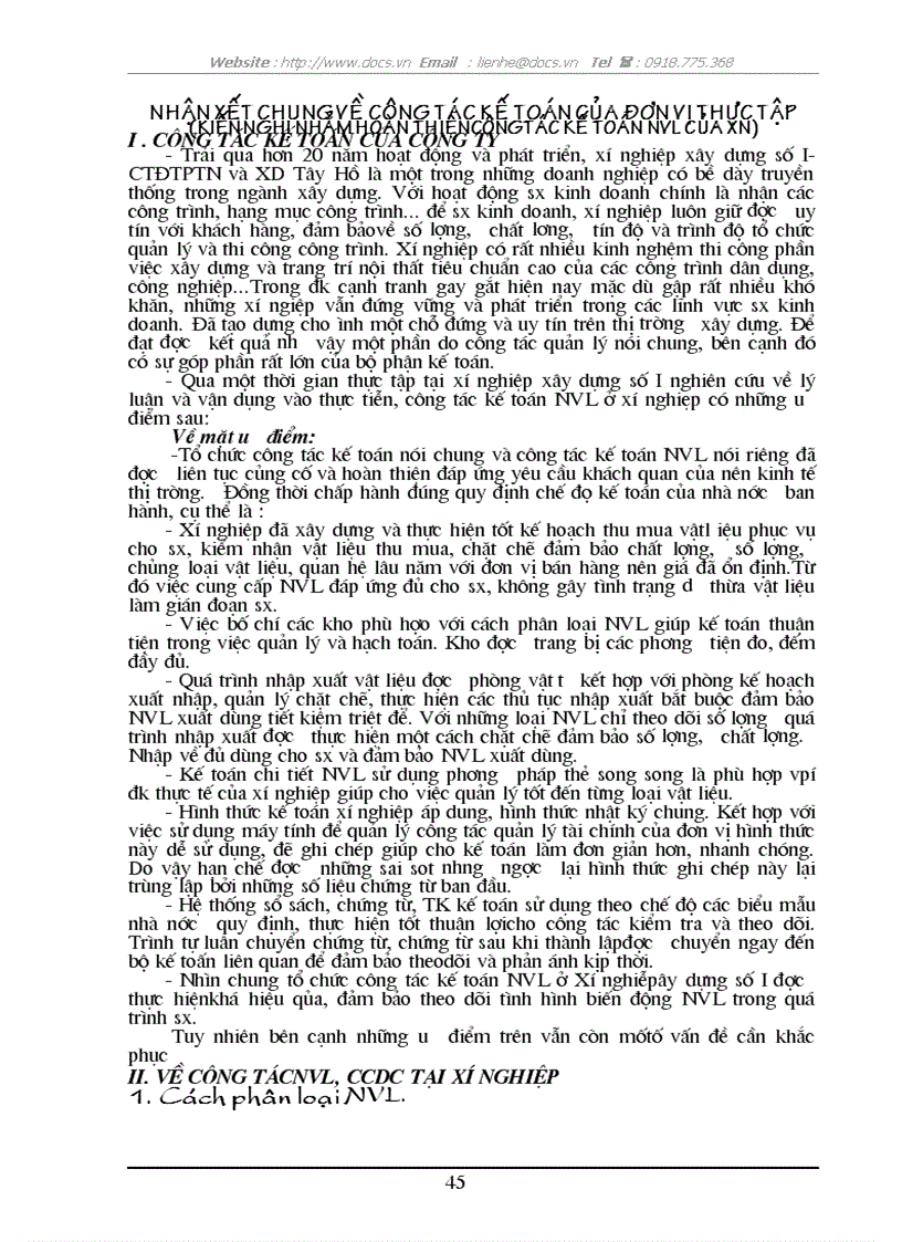 image for page Tổ chức tài chình kế toán NVL CCDC tại xí nghiệp xây dựng số I thuộc công ty đầu tư phát triển nhà và xây dựng Tây Hồ
