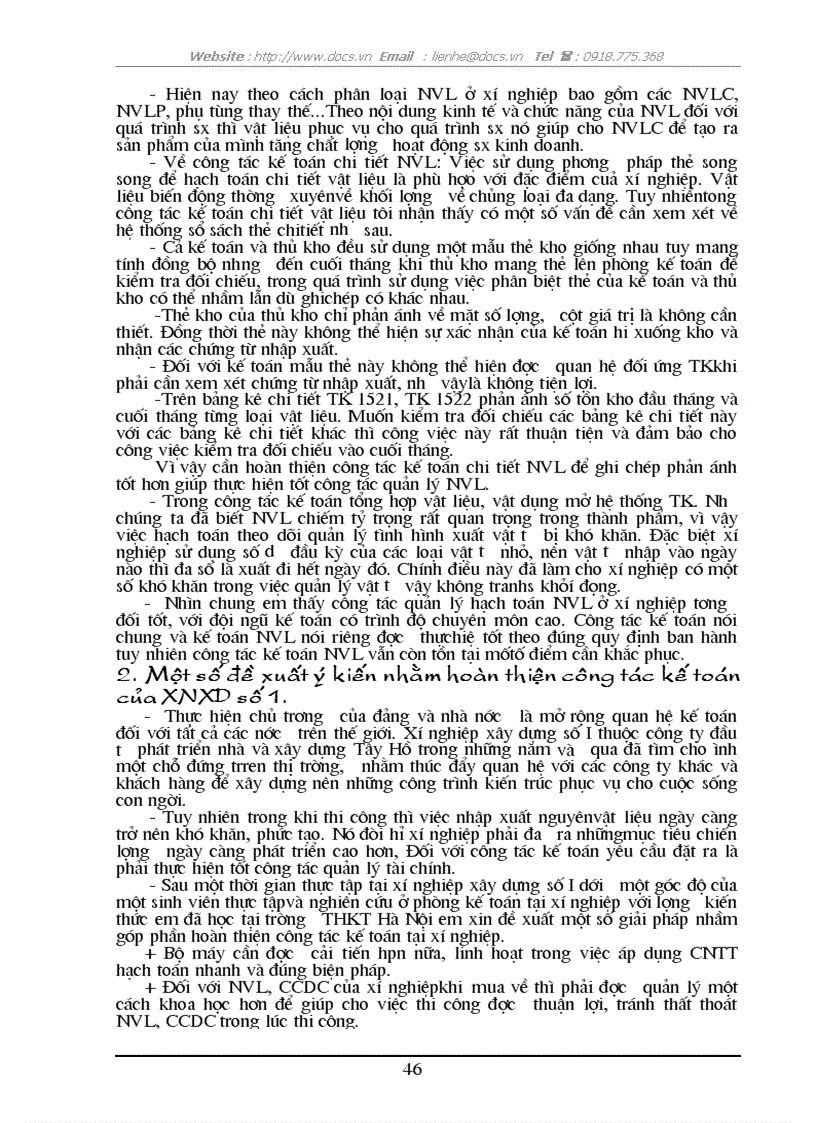 image for page Tổ chức tài chình kế toán NVL CCDC tại xí nghiệp xây dựng số I thuộc công ty đầu tư phát triển nhà và xây dựng Tây Hồ